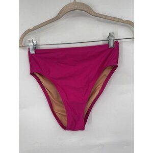J Crew Womens Size XS High Rise Full Coverage Bikini Bottom Pink NEW Resortwear